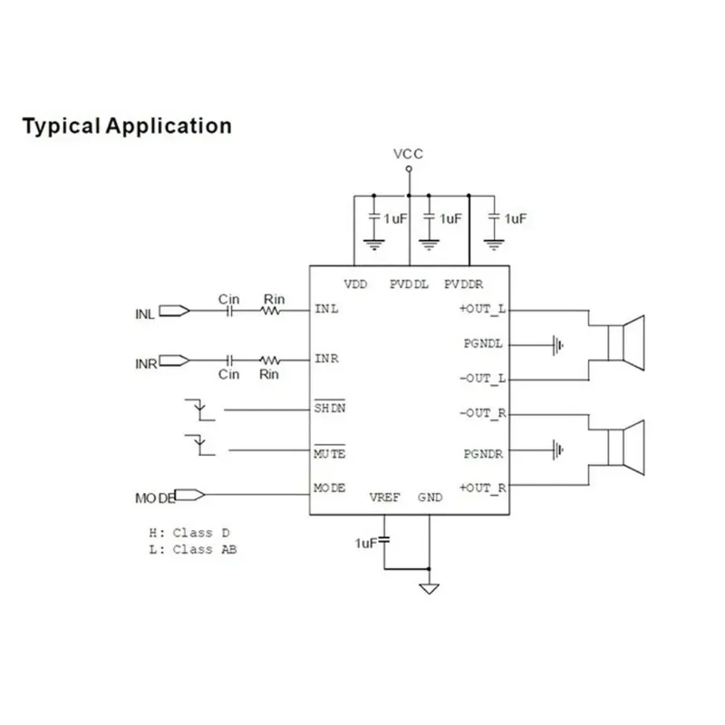 CJMCU-8406 PAM8406 Ingen störning Stereo Class D Audio Power Amplifier Module Development Board 5WX2 Stereo M70For CJMCU-8406 Utvecklingskort