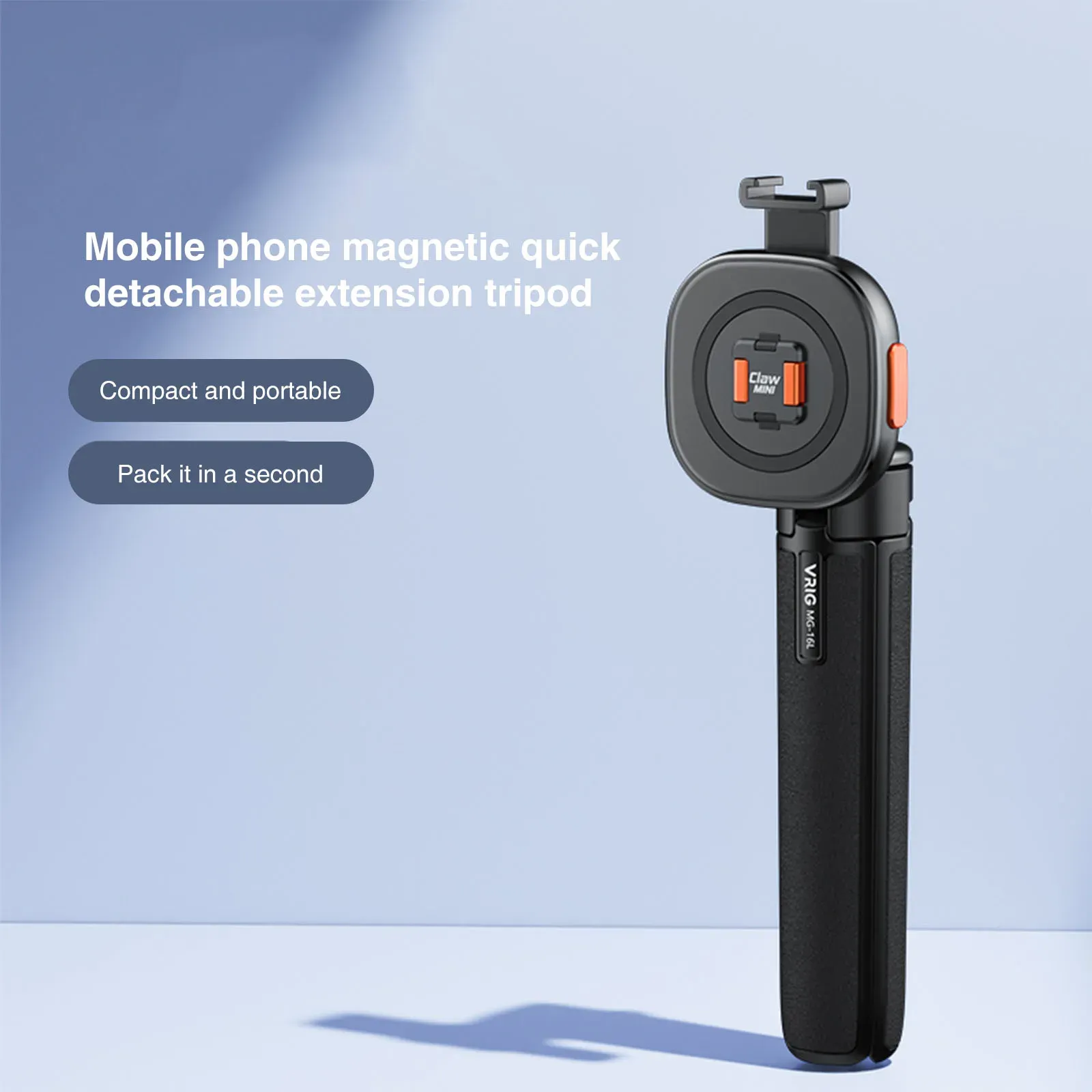 Treppiedi Uurig vrig MG16L Tripode selfie stick per autole per cellulare stand di rilascio rapido mini vivi vlog treppiede esteso