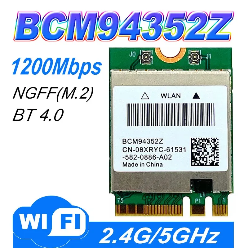 Cards BCM94352z DW1560 867mbps bluetooth 4.0 802.11ac ngff m.2 wifi wlan card for laptop windows mac os