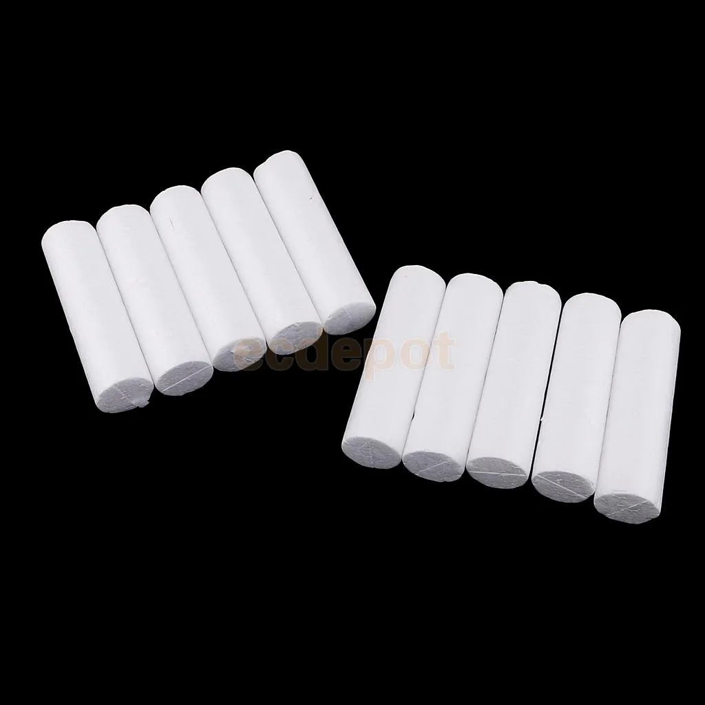 10 Pieces Blank White Cylinder Shape Styrofoam Foam Material for Kids Art Craft DIY Christmas Ornament Decoration