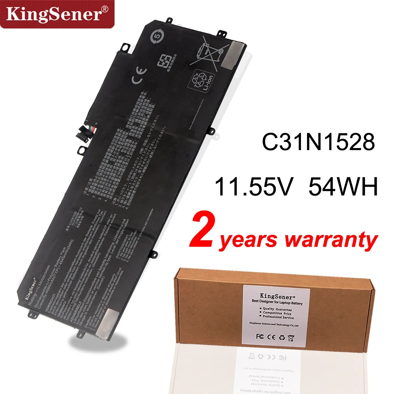 Batterijen Kingsener C31N1528 Laptopbatterij voor ASUS UX360 UX360C UX360CA SERIE 3ICP3/96/103 0B20002080100 11.55V 54WH snelle levering