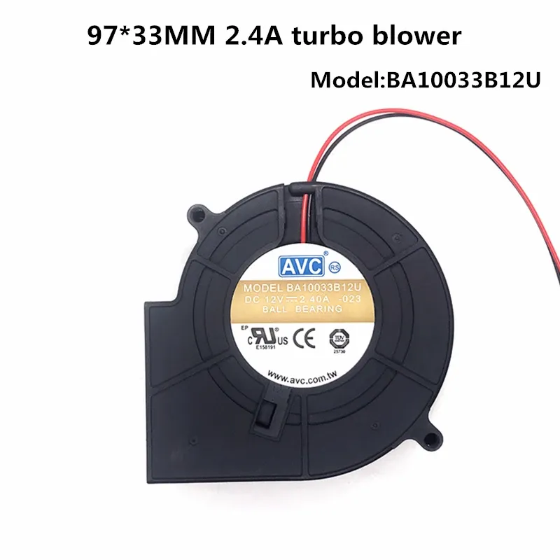 Охлаждение Новый оригинальный BA10033B12U 12V 2,4A 9733 9 см. Барбекю Box Birepent The Выхлопные вентиляторы вентилятора