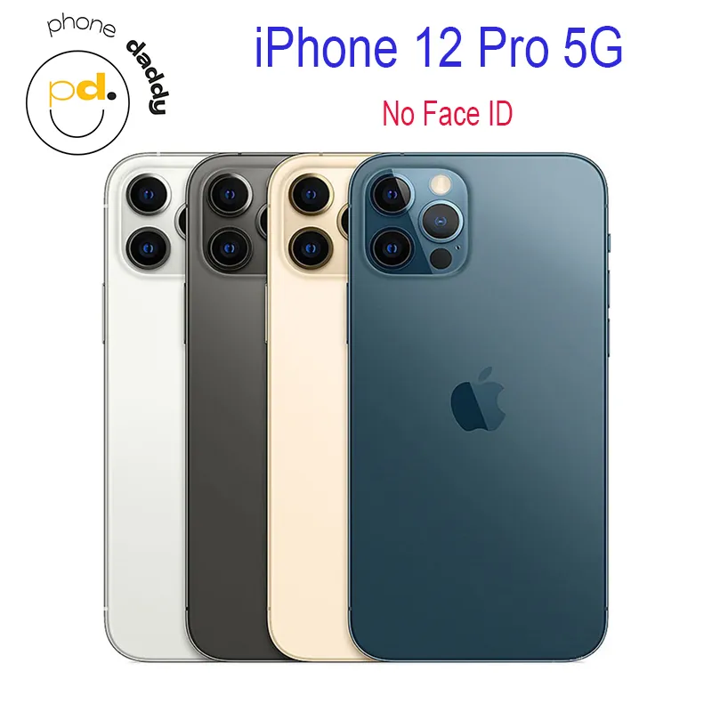 本物のアップルiPhone 12 Pro携帯電話128GB ROM 6.1 "オリジナルOLED RAM 6GB A14 Bionic iOSフェイスIDNFCロック解除5Gモビレフン