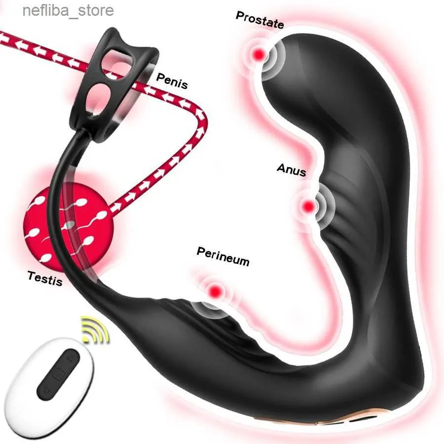 Autres éléments de beauté de la santé Vibratrice de massage de la prostate mâle Vibrateur anal vibrateur anal vibrateur de silicone éjaculation masturbatrice mâle