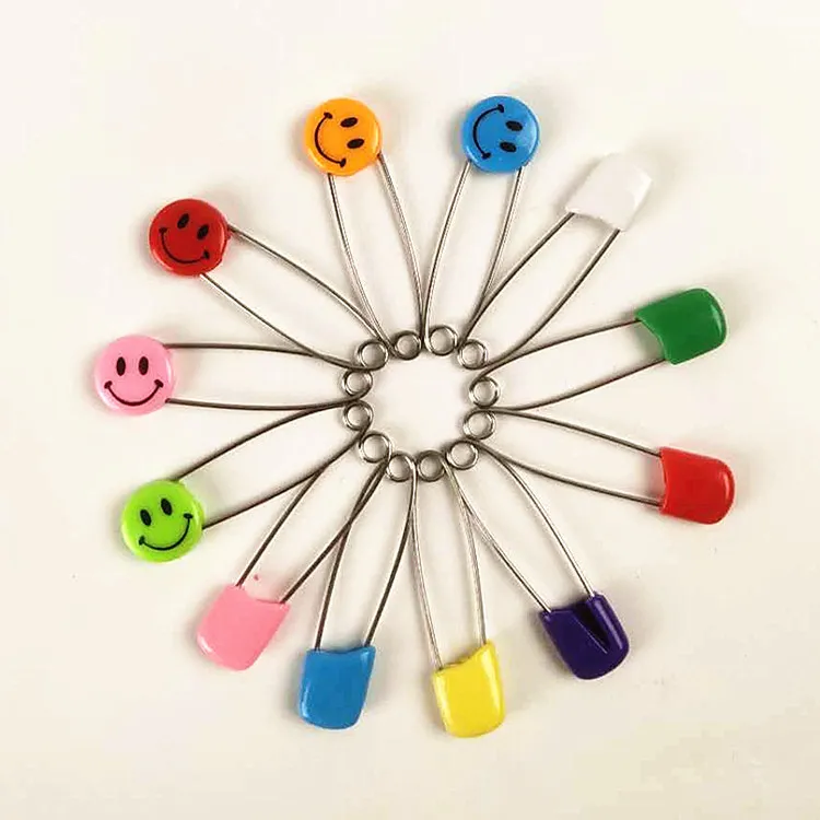 50 Pieces Diaper Pins Baby Safety Pins 2.2 Inch Plastic Head Cloth Diaper Pins With Locking