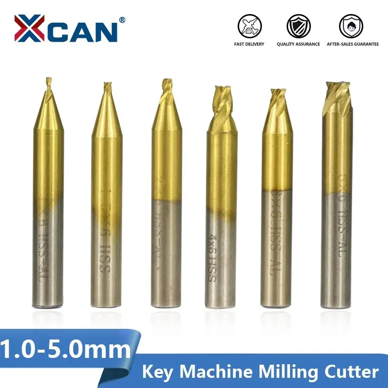 수직 키 절단기 자물쇠 제조업체 용 XCAN 1PC 밀링 커터 6mm 생크 키 커터 1.0/1.5/2.0/2.5/3.0/4.0/5.0mm