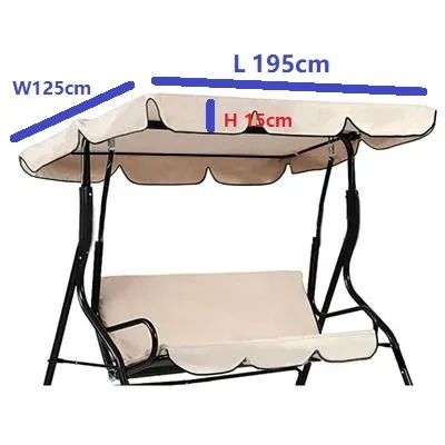 2 stks/set waterdichte schommelstoel top regendeksel park swing regenbestendige stoelhoes buiten patio schommelstoel stofdeksel schaduwdoek