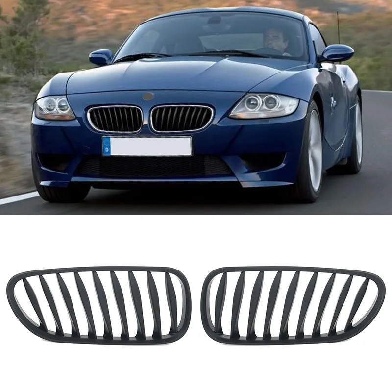 Matte Black Front Bumper Sport Kidney Grille Grill For BMW Z4 E85 E86 2003 2008