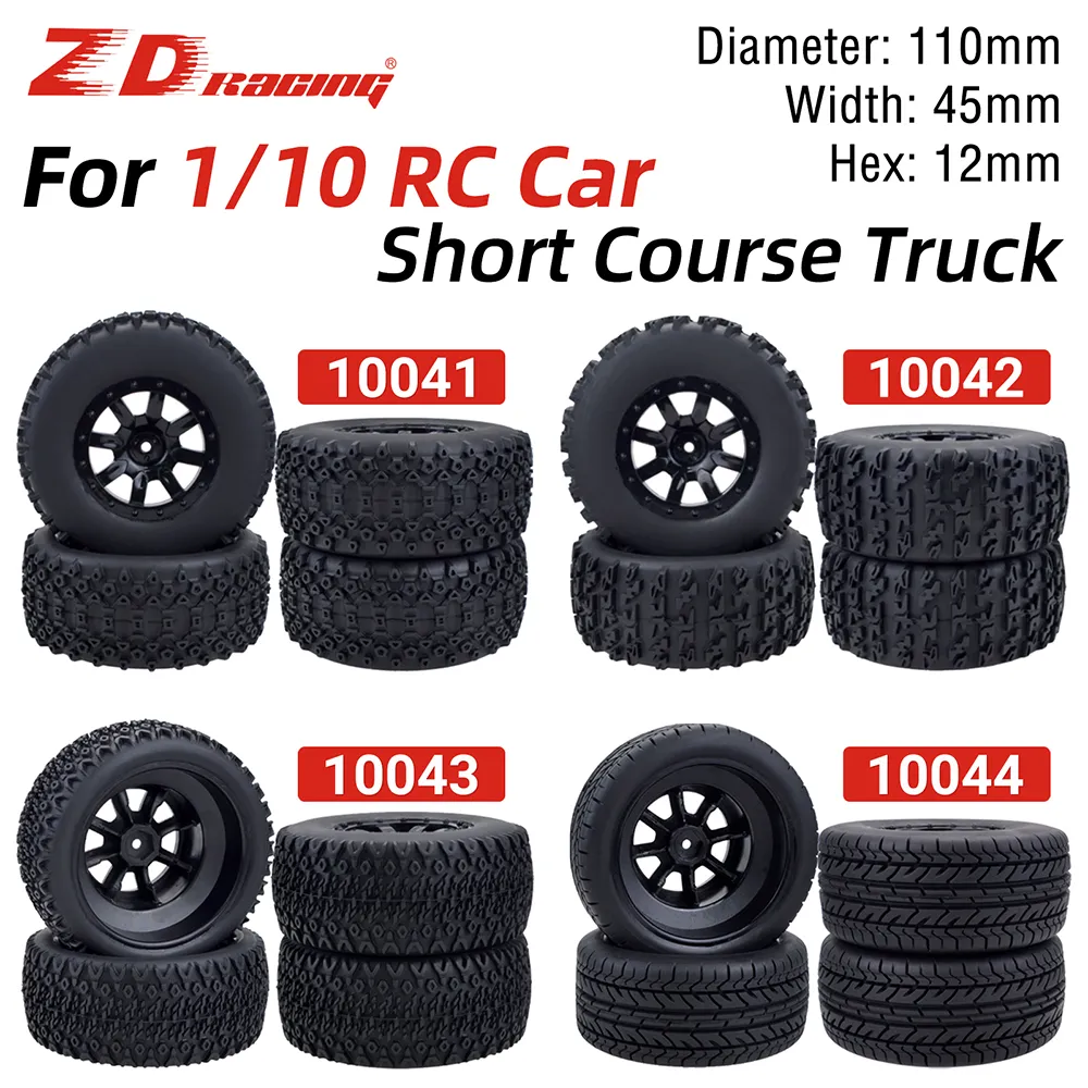 thumbnail image 2 of 4pcs 1/10 Scale RC Drift Tires - Rubber Racing Wheels For ZD Racing Cars 2 of 12