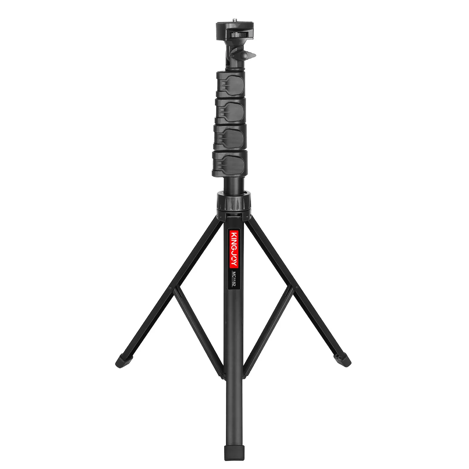 Tripods KINGJOY MC1192 Mini Tripod Stanad Desktop Tripod Stand 8kg Payload 5 Levels Height Adjustable 1/4in Screw Ball Head Phone Clip