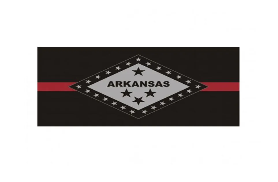 Arkansas Eyalet Bayrağı İnce Kırmızı Çizgi Bayrağı 3x5 FT İtfaiyeci Banner 90x150cm Festival Hediyesi 100D Polyester Kapalı Dış Mekan Baskılı Flag3757481