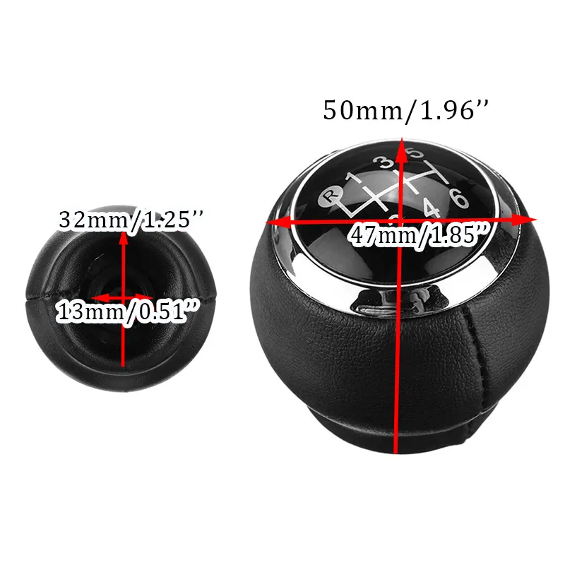 Car 5 Speed Car Gear Shift Knob Manual Leather Gear Stick Gear Knob Lever Manual Transmission