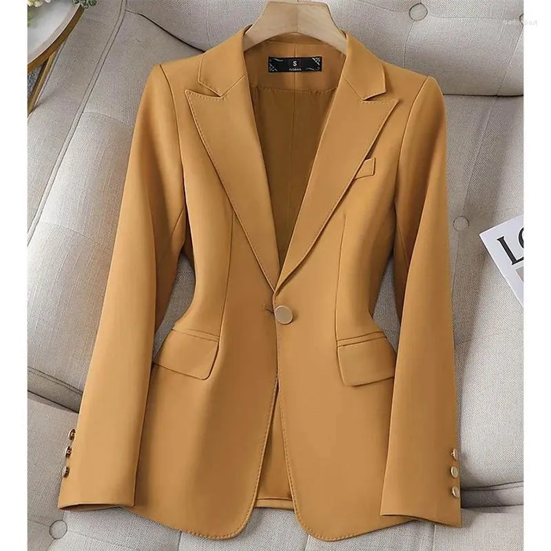 Women's Suits Ladies Solid Formal Blazer 2024 Female Business Work Wear ...