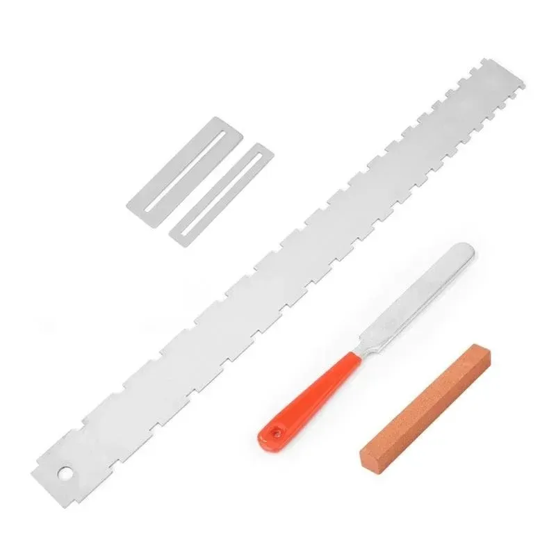 Guitar Neck Notched Straight Edge Ruler Stainless Steel Guitar Leveling Ruler Level Luthier Tool BodyStainless Steel Guitar Leveling