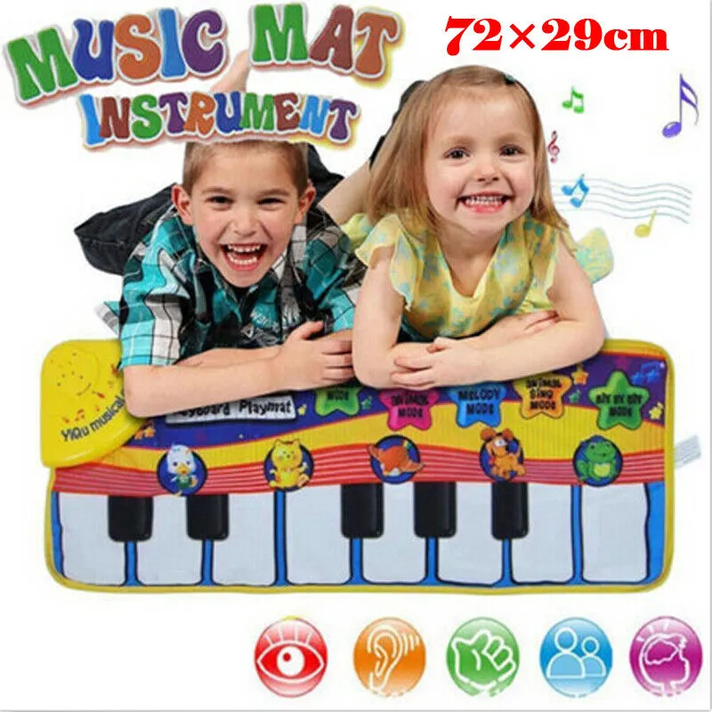 Baby Play Mat Kids alfombra educativa alfombra educativa con teclado de piano y lindo animal Playmat Baby Gym Activity Mat Toys