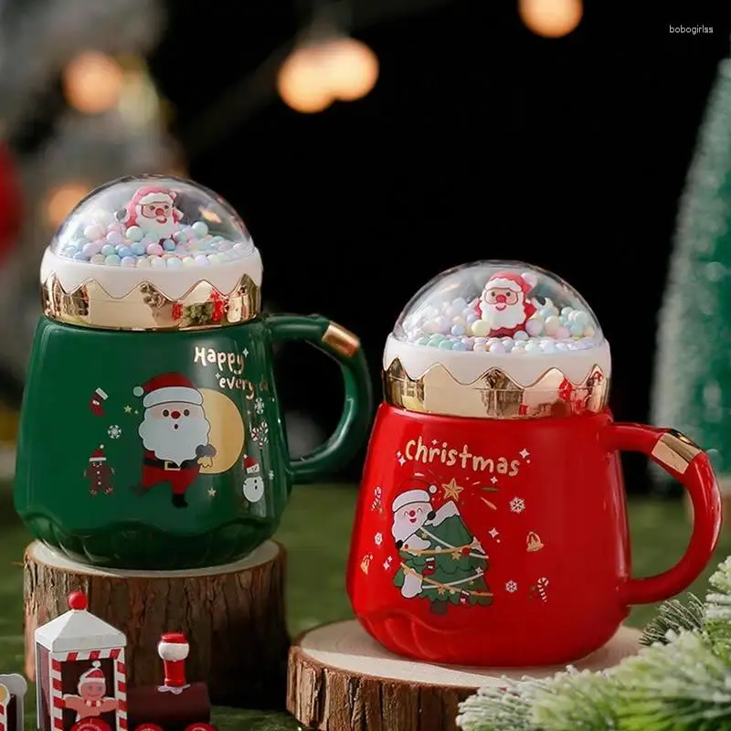 Tasses 500 ml de grande capacité du santa claus tasse de café en céramique colorée pour boire à thé pour boissons au chocolat cadeau de Noël