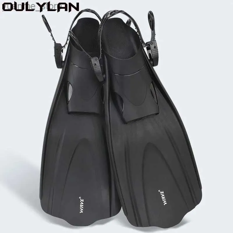 Diving Accessories Oulyan professional scuba diving fins adult adjustable swimming shoes silicone long diving collar Y240410