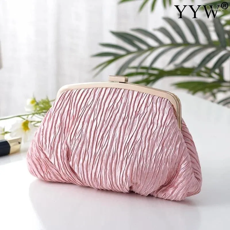 Silk Clutch Bag Satin Evening Bag Elegant 2024 Design Exquisite for Ladies Wedding Party Mini Wallet Handbag