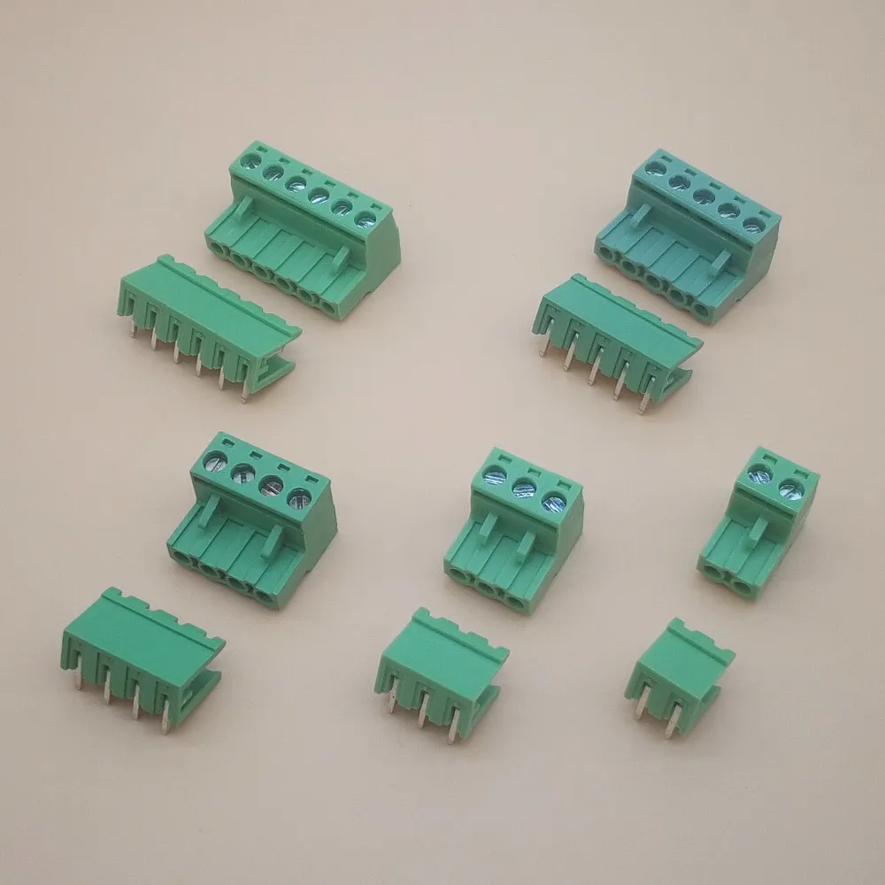 100 Pack 5.08mm Pitch 4 Pin Screw Terminal Block Connector – Right Angle Pluggable PCB Plugs