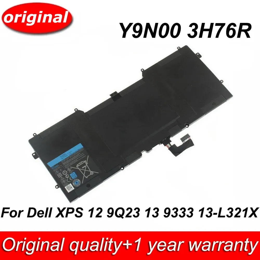 Batterier Nytt bärbart batteri Y9N00 7.4V 47WH för Dell XPS 12L221X 12 9Q23 9Q33 13L321X L322X 13 9333 Series C4K9V 3H76R PKH18