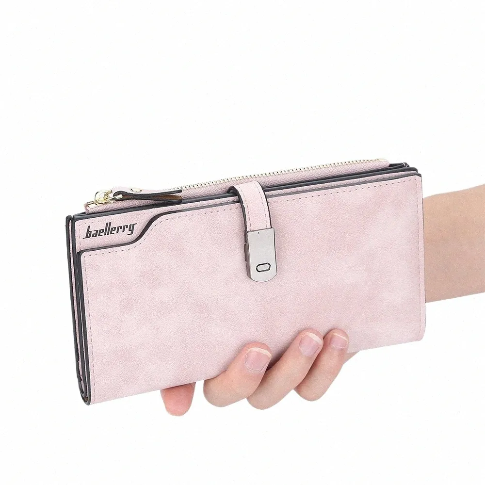 New Women LG Wallets Magnetic Buckle Top Quality Card Titular Classic Female Purse Zipper Wallet for Girl Q5li#