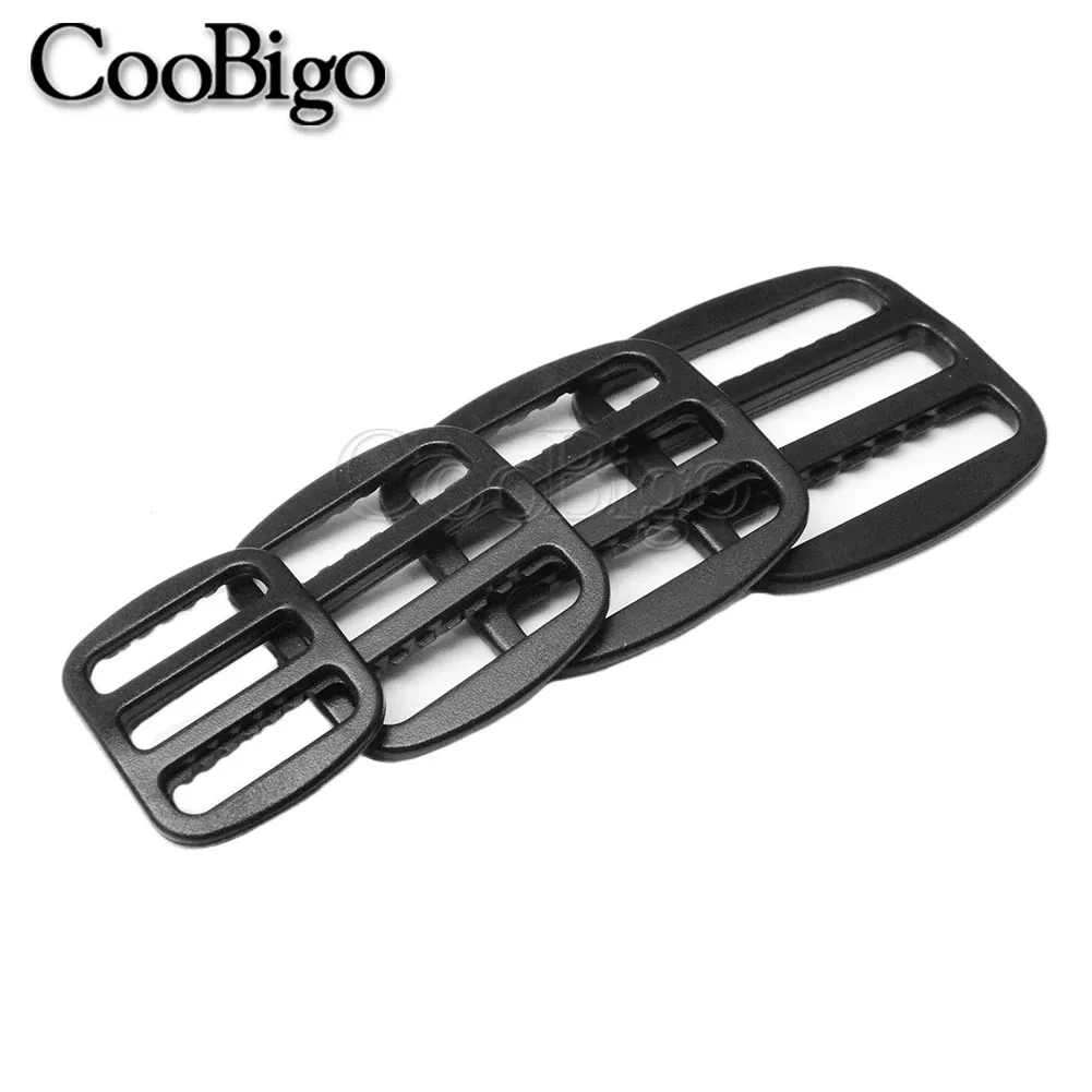 Slider Per Scaletta In Plastica POM Per Zaini E Cinture - Fibbia Regolabile Tri-Glide Antiscivolo 37x30 Mm (Foro Interno 25x4 Mm) - 1 Pezzo - 2