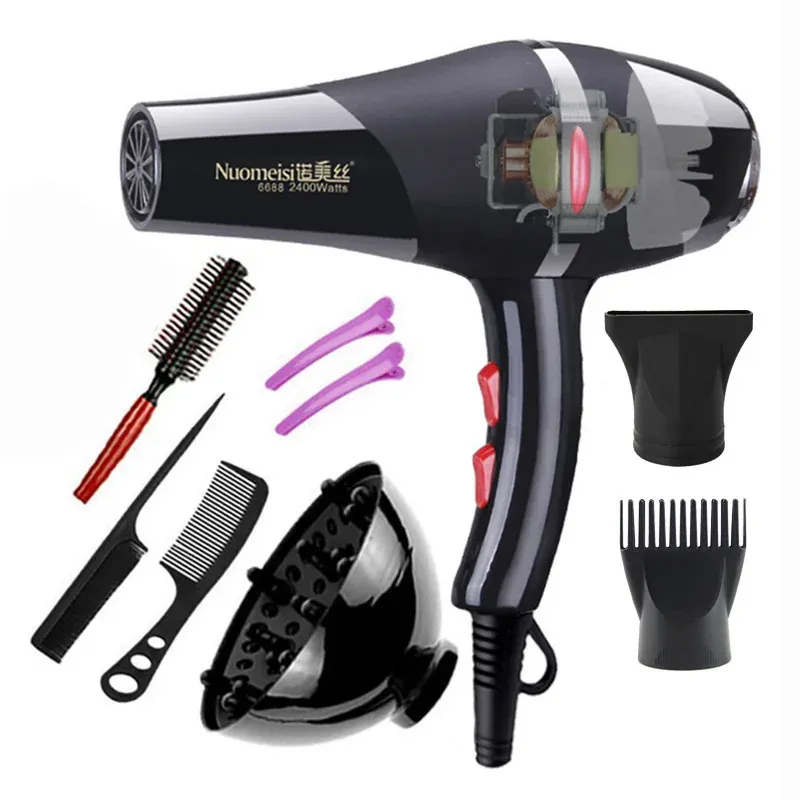 Trockner Real 2100W professioneller Haartrockner Hochleistungsstyling -Werkzeuge Flow Trockner Heiße und kalte EU -Stecker Haartrockner 220240V Maschine