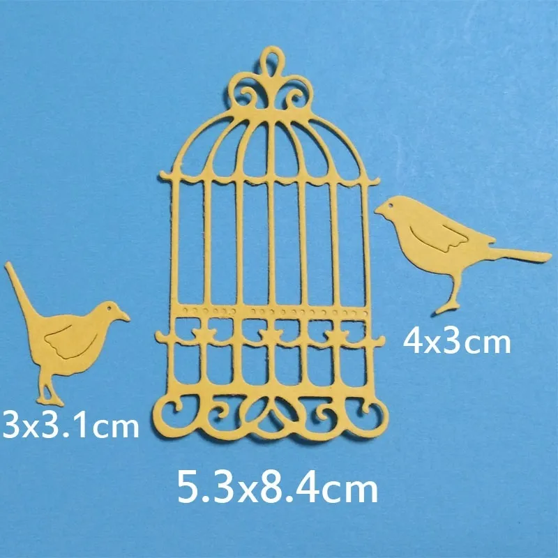 DIYスクラップブッキングアルバムのための鳥かご鳥の金属切断ダイカード装飾用紙クラフト