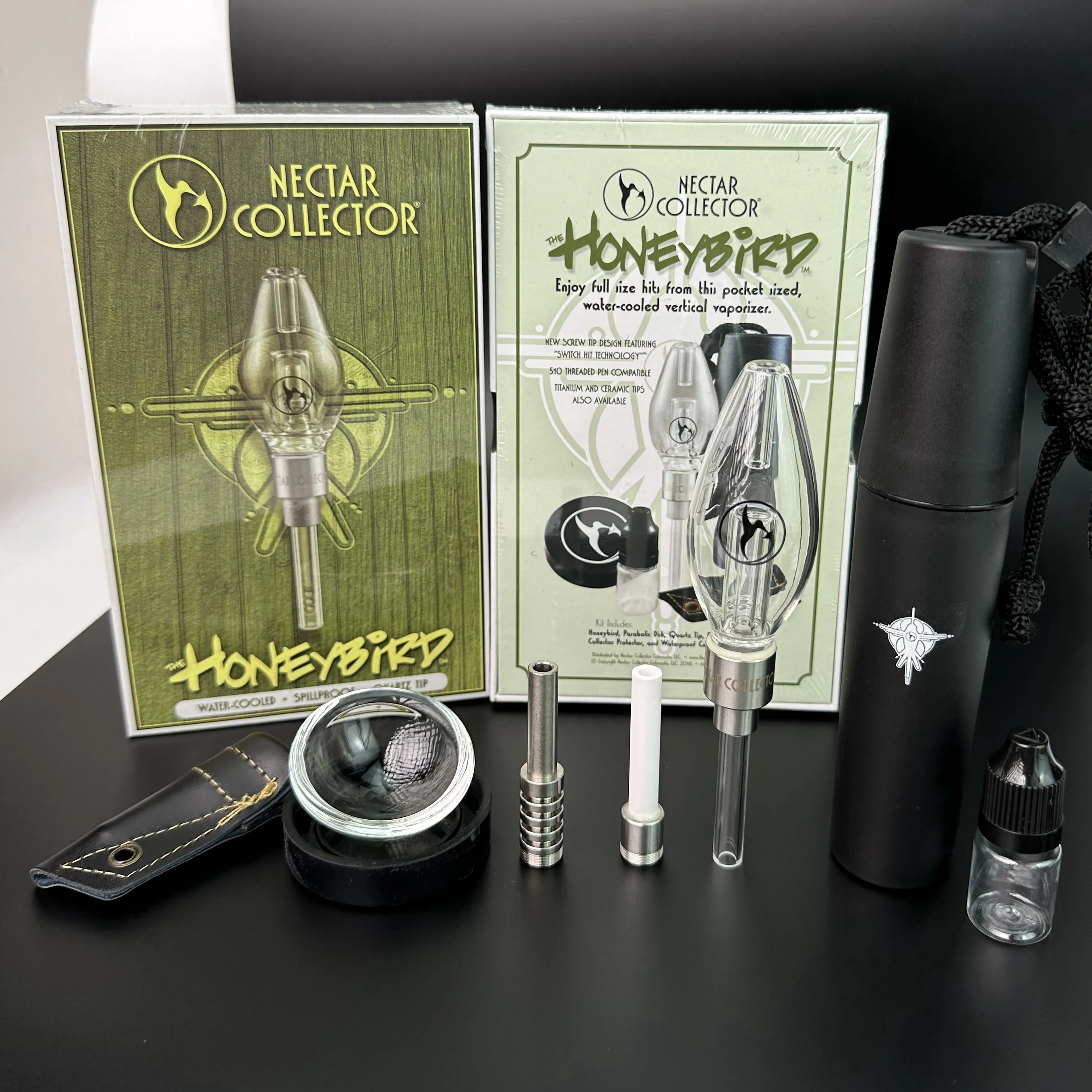 Nectar collector kits met titanium keramische kwarts tip mini -glazen buis olie rig glas bong rig kits glazen water waterpijpen