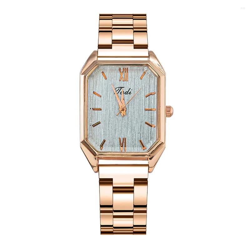 Wristwatches Fashion Stainless Steel Women Watches Luxury Ladies Relogio Feminino Quartz Watch Gifts Clock Rectangular
