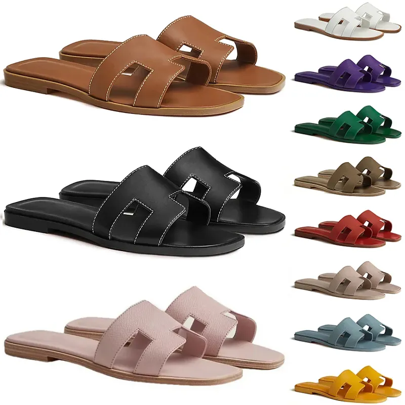 designer sandaler för kvinnor klackar tofflor sandaler berömda designer kvinnor svart vit rosa platt flip flops hud glider damer sandal storlek 4-10 mode sandale