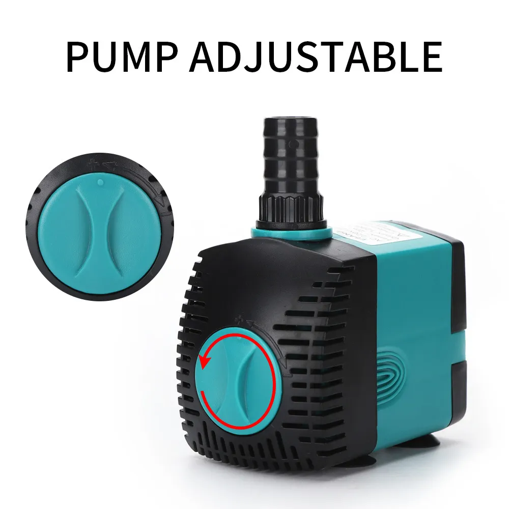 Multi functional Ultra-Silent Submersible Water Fountain Pump Filter Fish Pond Aquarium Pump Fish Tank Pump EB-303 10W