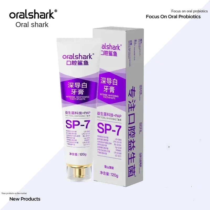 Oralshark sp7 denti sbiancante dentifricio correzione sbiancante viola non invasiva originale 240410