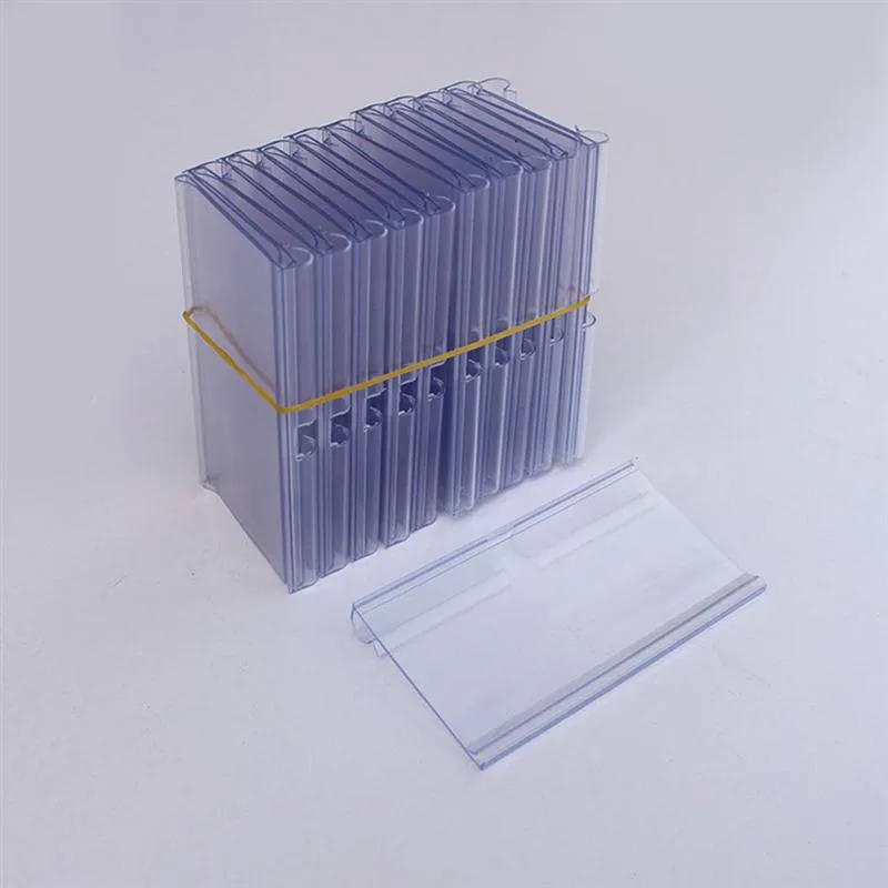 ホルダーラベルサイン価格棚ラベルディスプレイスタンドクリアホルダータグwireclip lable retailstorage basketacrylic paper bins blank