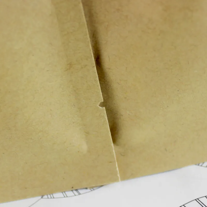 Sac en papier kraft sac intérieur en aluminium épaississeur de couleur jaune de couleur kraft sachets supérieur à chaleur chaude et sceau de joint