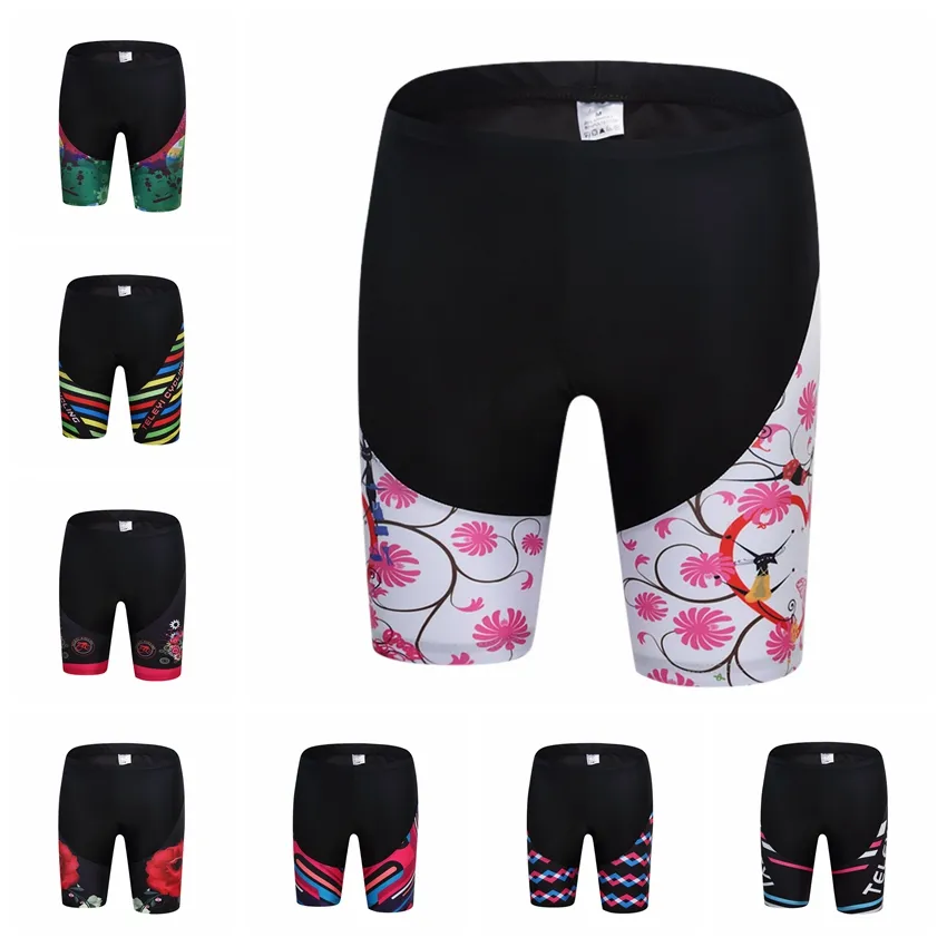 Femmes à vélo shorts Coolmax 5D Abognition rembourrée mtb fille shorts de vélo de route shorts de vélo ropa ciclismo serré