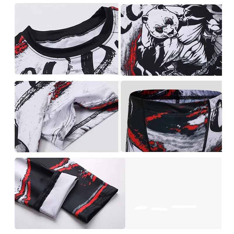 Rashguard jiu jitsu mma çocuk tişört +pantolon setleri mma çocuk dökün