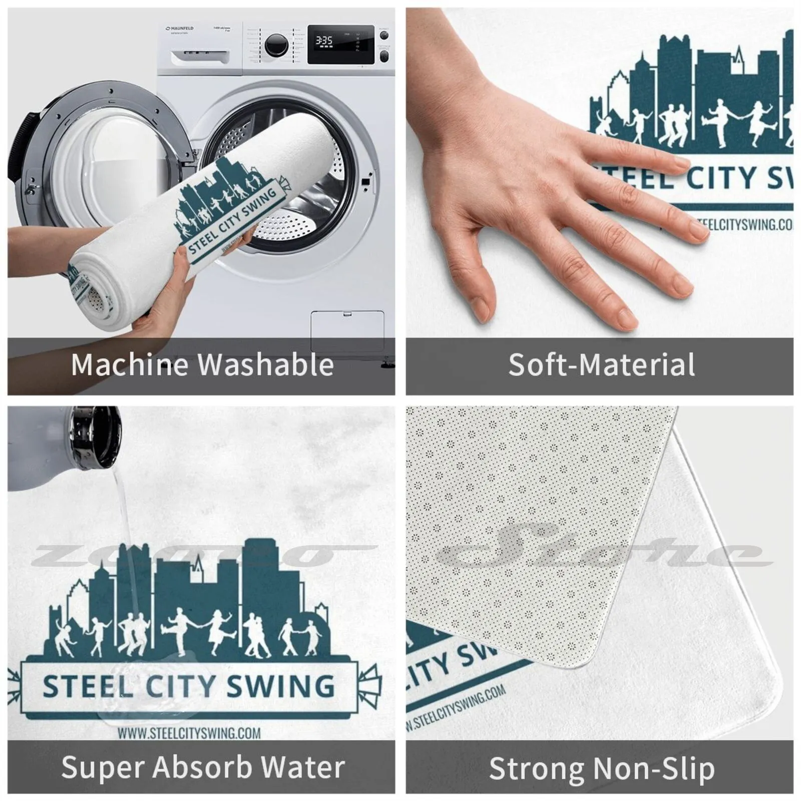 Dark Blue Steel City Swing Menards Carpet Water Absorbent Non Slip Door