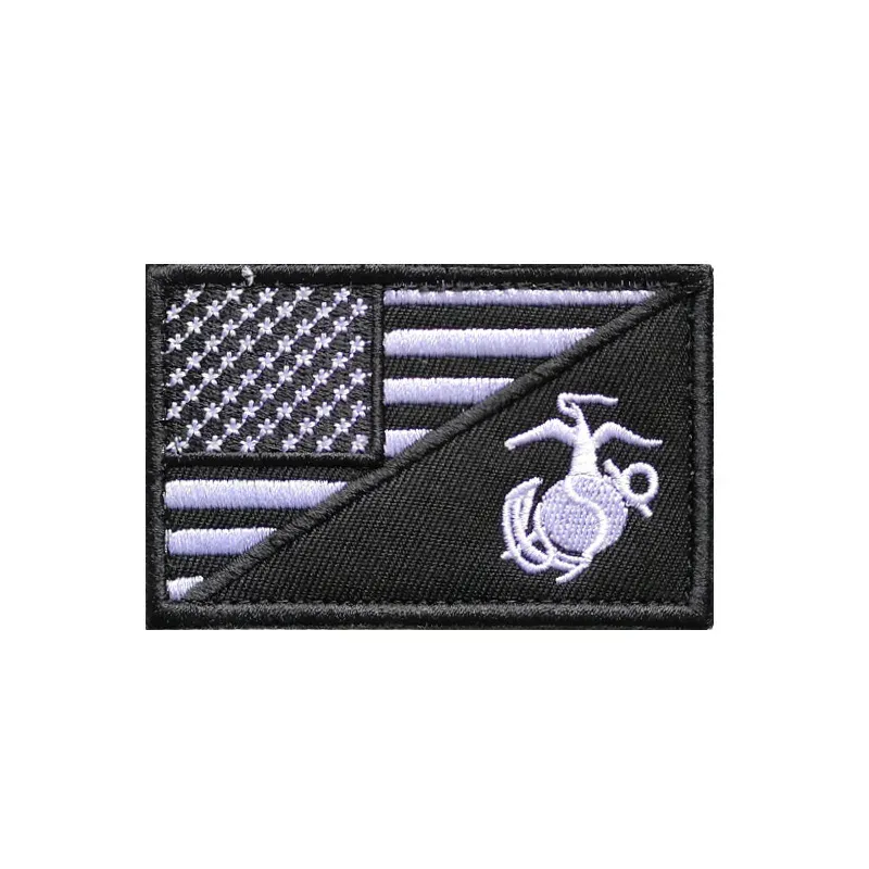USA American Flag US Navy Patch Tactical Emblemphleckes Seals Team Team Bookloop刺繍パッチ