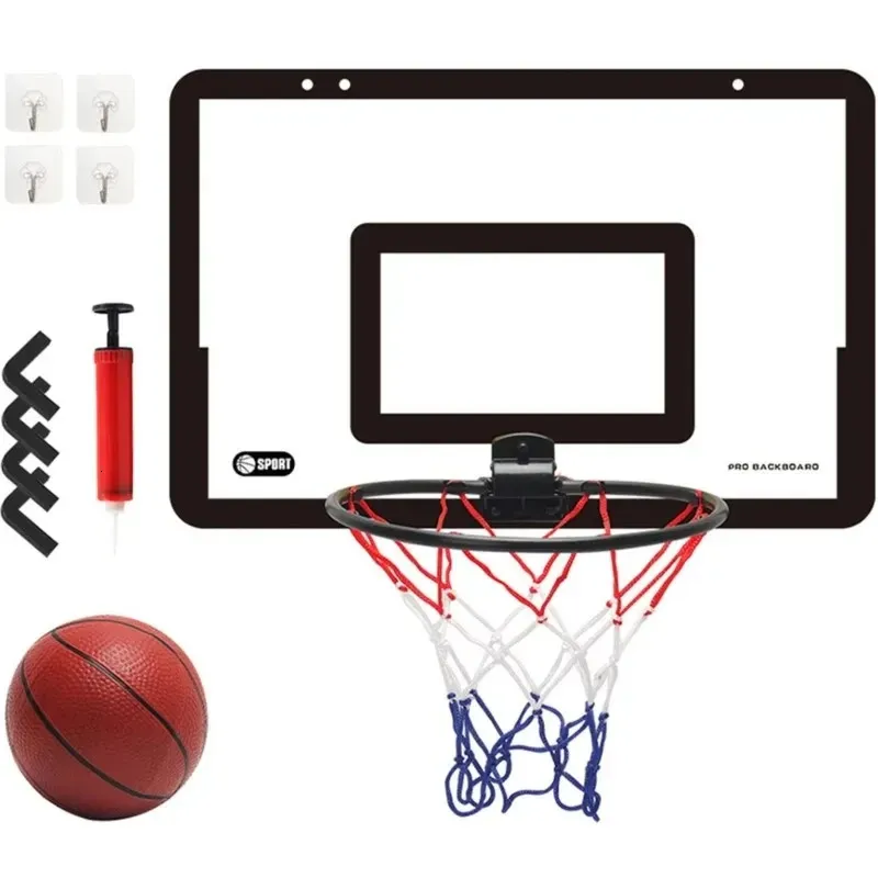 Mini cerceau de basket-ball pour enfants adultes en intérieur petit cerceau de basket-ball pour mur de porte monté et jeu de sport de balle de tir à la chambre 240408