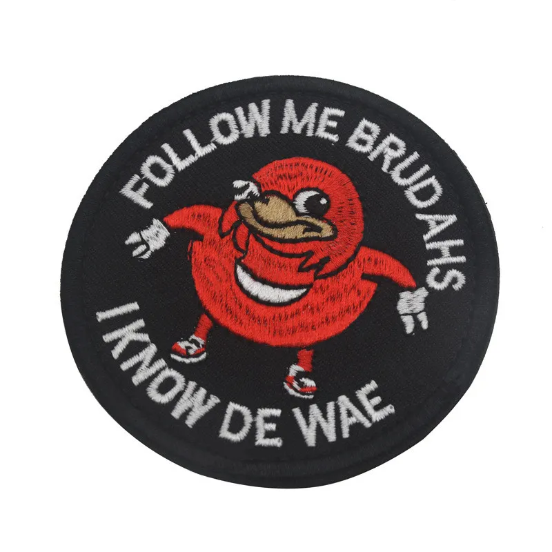 Patch des jointures ougandais Suivez-moi je sais de wae brodé patch noir mème patchs militaires patchs en gros en gros