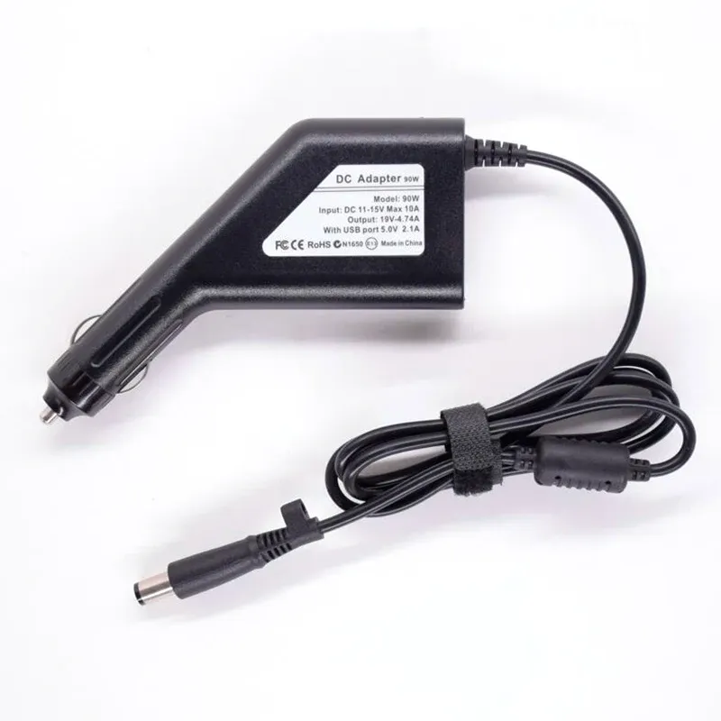 Adaptateur 19v 4.74A 90W Charger de voiture pour ordinateur portable pour HP Probook 4440S 4540S 4545S 6470B 6475B 6570B Adaptateur électrique DC Travel