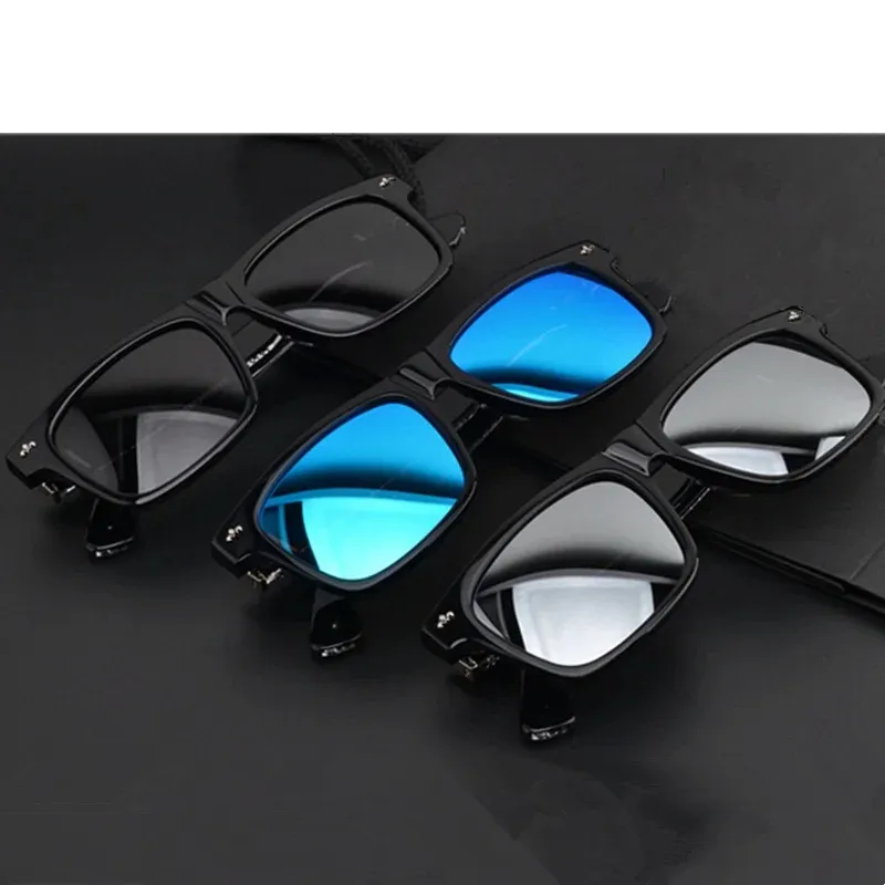 Luxus Chretro-Vintage Rovo Mirror Sonnenbrille UV400 L-UC Boxa Square Polarisierte Brille Unisex Fahrerbrille für verschreibungspflichtige Fullset Desig Case56-18-143