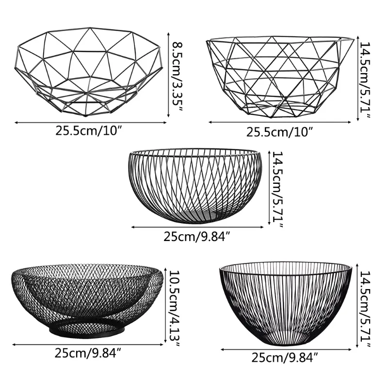 Nordic Metal Fruit Bowl Kitchen Kitchen Contain Owoc pojemnik na zbiór festiwal