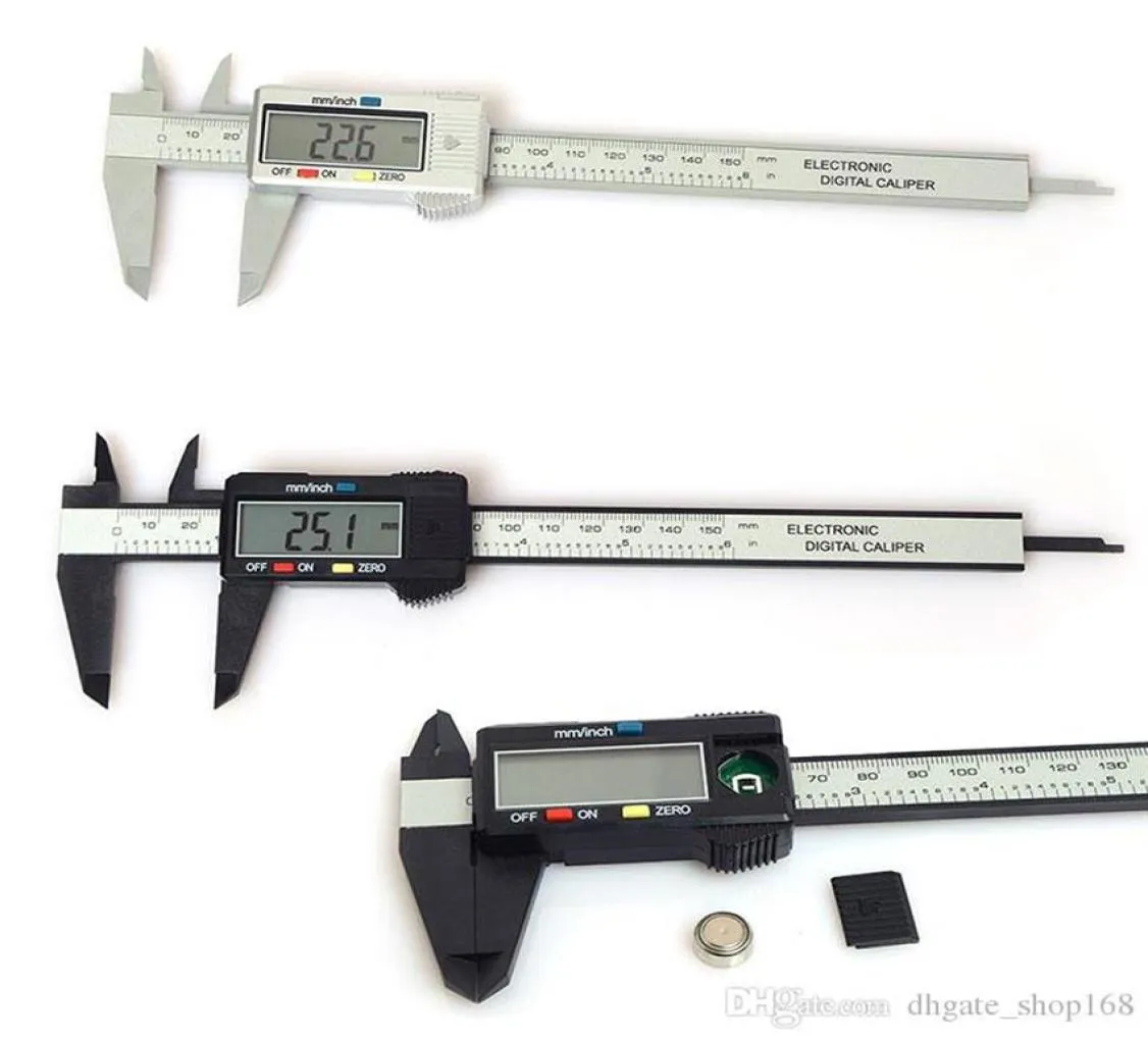 150mm 6inch LCD Digital Electronic Carbon Fiber Vernier Caliper Gauge Micrometer Plastic Caliper28141342064