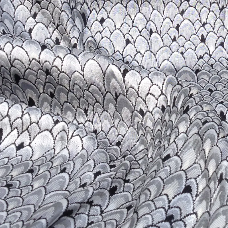 1yard afrikansk glänsande påfågel jacquard brokadtyg, dekorativ diy sömnad lapptävling tissu bordsduk material tecido, bredd 15 cm