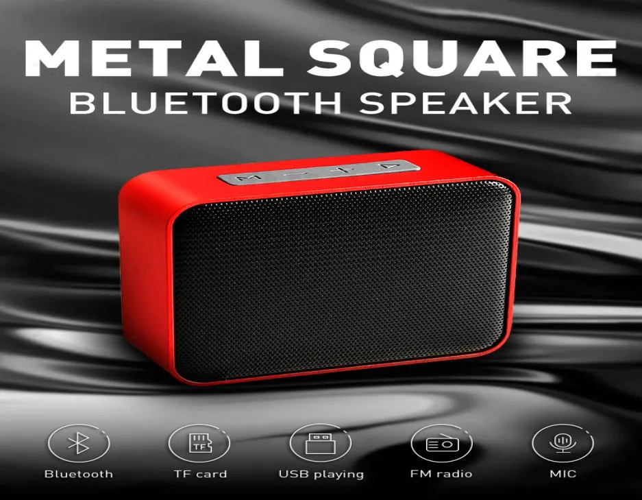 Metal Bluetooth Mini -Lautsprecher Wireless tragbarer Soundbox Stereo Subwoofer FM Radio TF USB MP3 Player Lautsprecher Unterstützen WI3909946