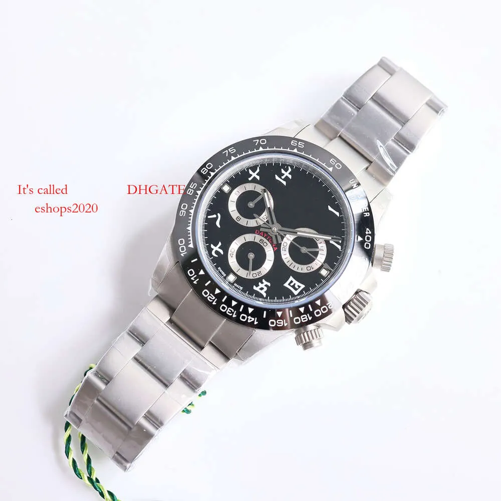 Business AAAA Round Automatic Grey Men's Superclone Chronograph 40*12.3Mm Watch 7750 Designers Fashion Movement Black 380 montredeluxe