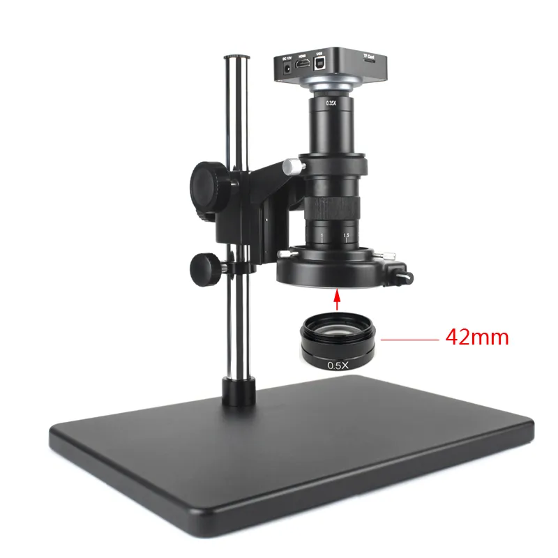 0,5x / 2,0x / 0,3x Barlow Pomocniczy obiektyw szklany dla 10a 180x 300x C-mount soczewki przemysłowy kamera mikroskopowa