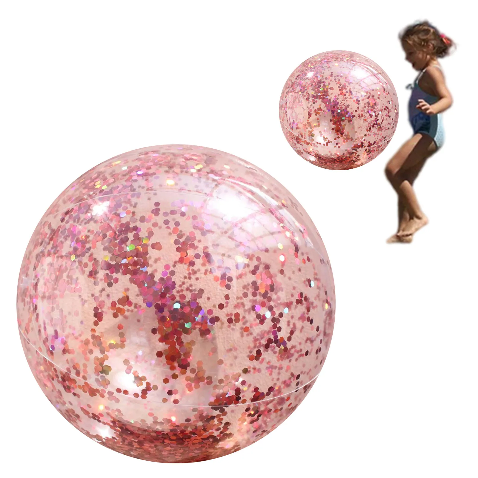 Ballon de Plage Gonflable - Glitter Beach Ball CACTUS